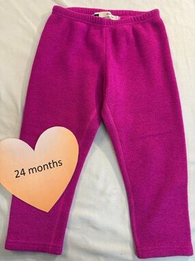 MEC - Pink medium weight Fleece pants with Elastic Waistband